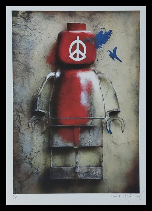 Emma Wildfang - Lego man - Peace - "Icons as Still Life" - series BANKSY - 2020+