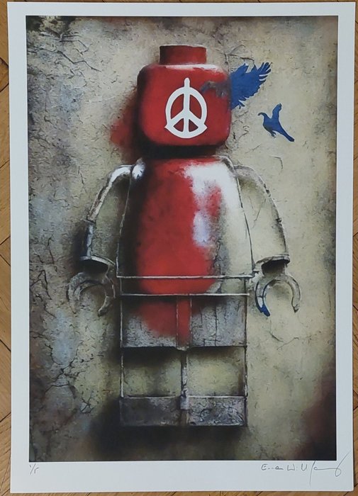 Emma Wildfang - Lego man - Peace - "Icons as Still Life" - series BANKSY - 2020+