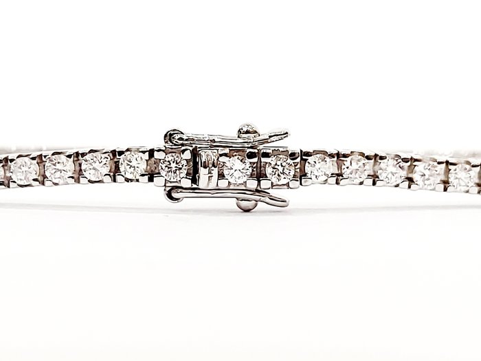 Armbånd - 18 kraat Hvidguld -  2.25ct. tw. Diamant (Natur)