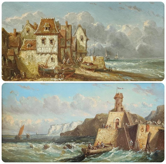 Alfred Montague R.B.A. (1823-1883) - A pair of coastal scenes