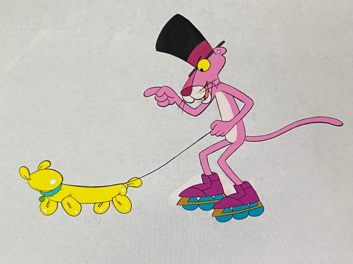 The Pink Panther Show (1970) - 1 Original Animation Cel og Tegning af The Pink Panther