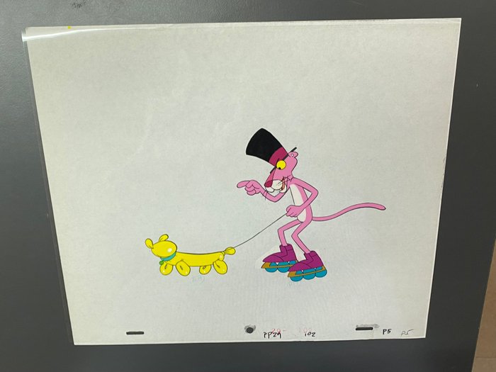 The Pink Panther Show (1970) - 1 Original Animation Cel og Tegning af The Pink Panther