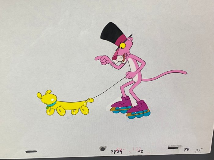 The Pink Panther Show (1970) - 1 Original Animation Cel og Tegning af The Pink Panther