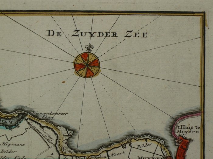 Holland - Amsterdam, Muyden, Weesp; Hendrik de Leth - Hoogheemraadschap van Zeeburg en Diemer-Dyk - 1740