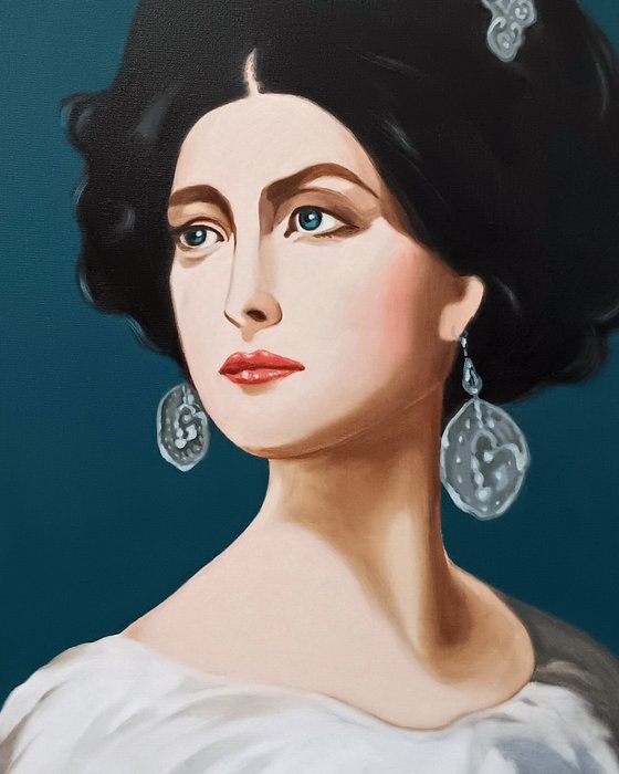 T. Tilman - Woman with silver earrings