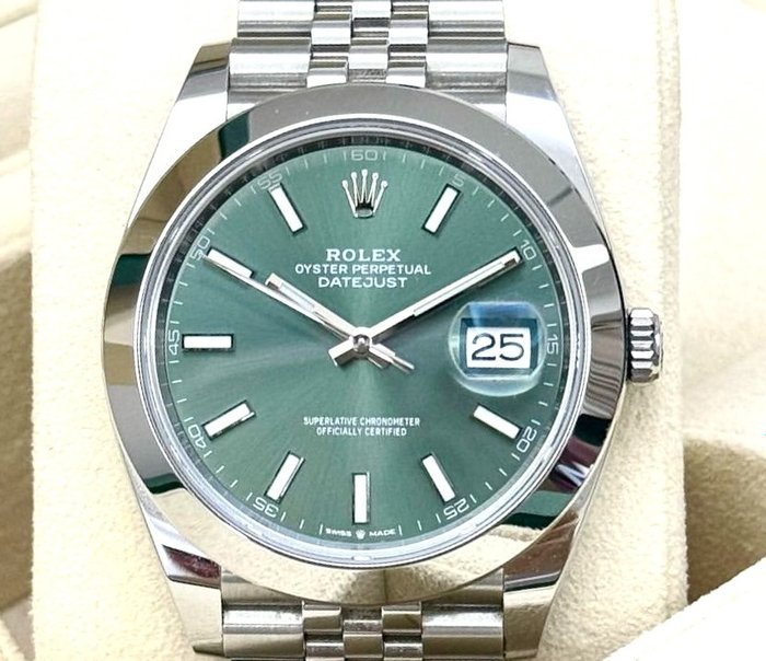 Rolex - Oyster Perpetual Datejust 41 'Mint Green Dial' - 126300 - Mænd - 2020+