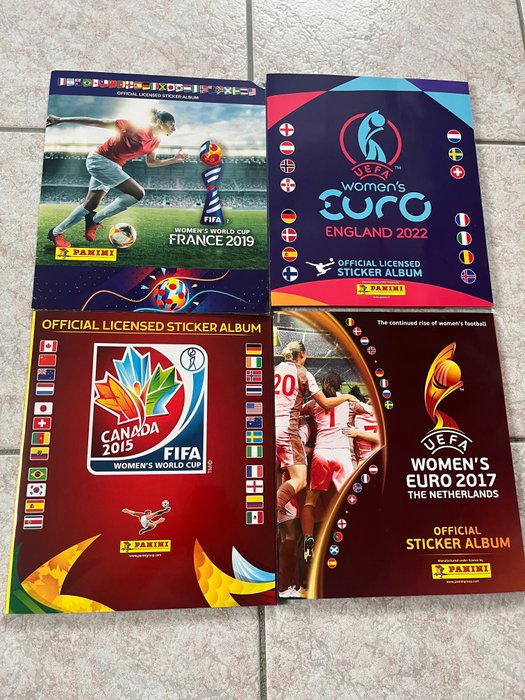 Panini - Women's World Cup 2015/19 + Euro 2017/22 - 4 Complete Album