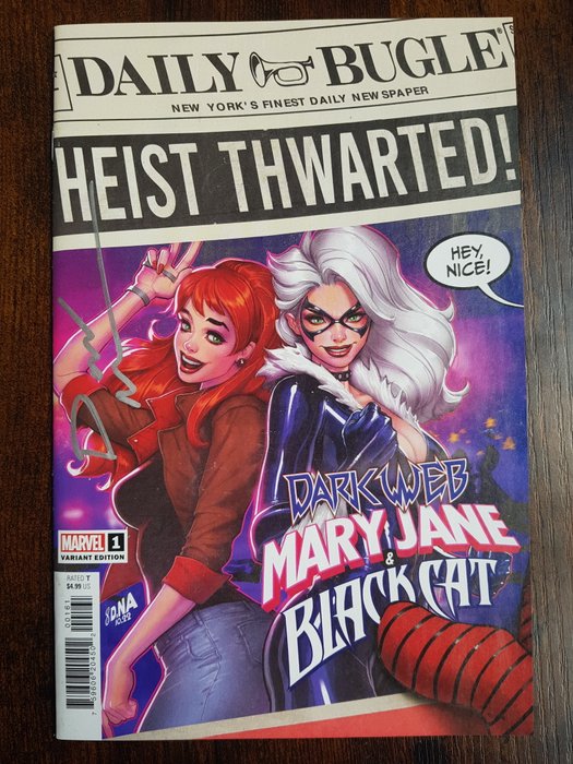 Mary Jane And Black Cat "David Nakayama Cover" - Signed by Artist David Nakayama - 1 Signed comic - Første udgave/2022