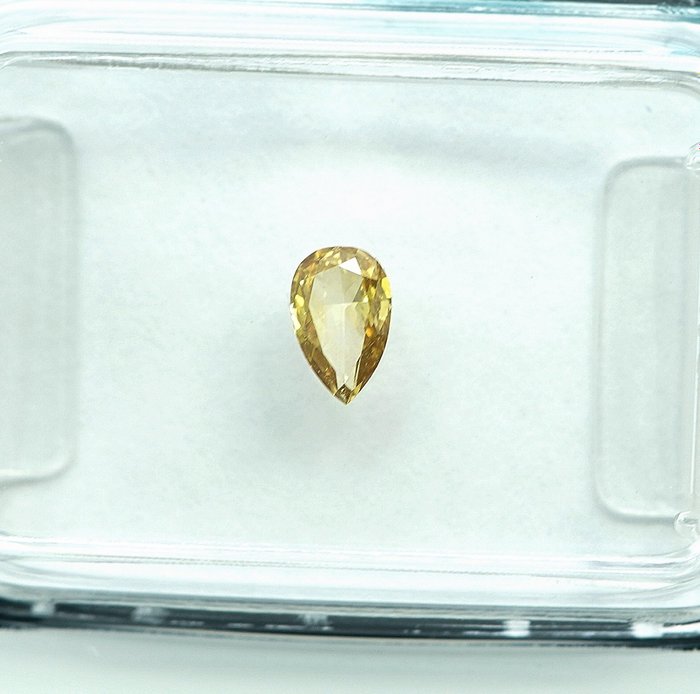 1 pcs Diamant  (Naturfarvet)  - 0.22 ct - Fancy Gul - SI2 - International Gemological Institute (IGI)