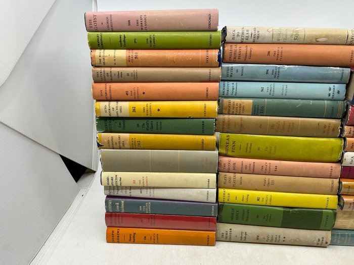 Trollope, Tolstoy, Doestoevsky, Bernard Shaw, Voltaire and others - Large collection of 37 volumes in the famous Oxford World Classics series - 1950-1970