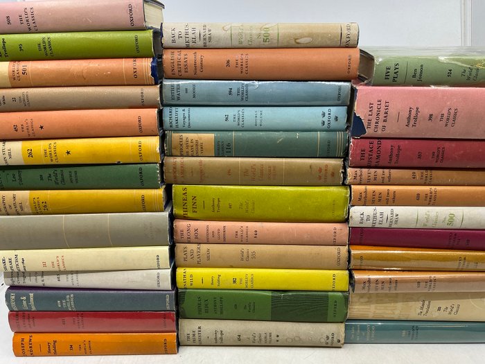 Trollope, Tolstoy, Doestoevsky, Bernard Shaw, Voltaire and others - Large collection of 37 volumes in the famous Oxford World Classics series - 1950-1970