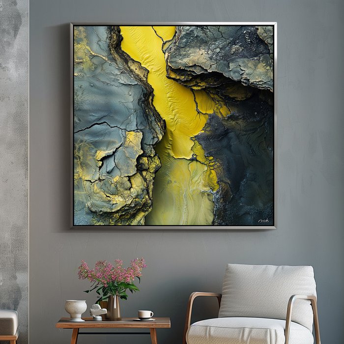 NicDA - SULFUR FLOW . Aluminium Print. Unique XL