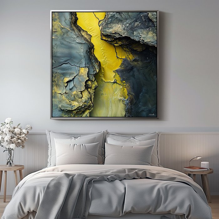 NicDA - SULFUR FLOW . Aluminium Print. Unique XL