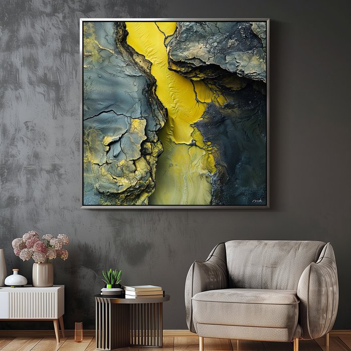 NicDA - SULFUR FLOW . Aluminium Print. Unique XL