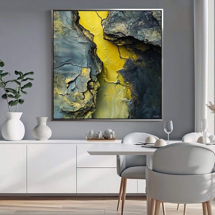 NicDA - SULFUR FLOW . Aluminium Print. Unique XL