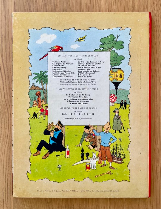 Tintin T8 - le Sceptre d'Ottokar (B33) - Dos Arrondi Orange - C - 1 Album - Genoptryk - 1963