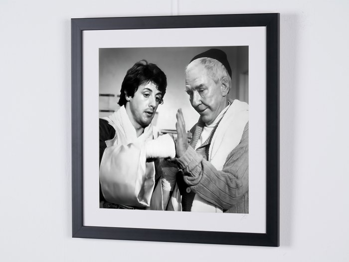 Rocky (1976) - Rocky (Sylvester Stallone)  Mickey (Burgess Meredith) - Fine Art Photography - Luxury Wooden Framed 70X50 cm - Limited Edition Nr 05 of 30 - Serial ID 16351 - Original Certificate (COA), Hologram Logo Editor and QR Code - 100% New items.