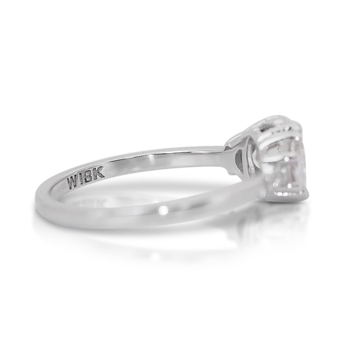 Ring - 18 kraat Hvidguld -  1.04ct. tw. Diamant (Natur) - Diamant