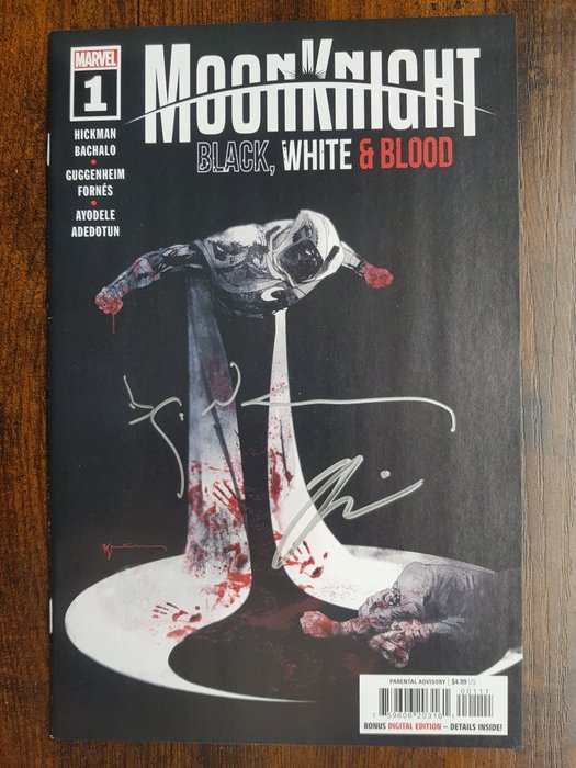 MoonKnight : Black, White and Blood #1 - Signed by Jonathan Hickman and Bill Sienkiewicz + COA - 1 Signed comic - Første udgave - 2022