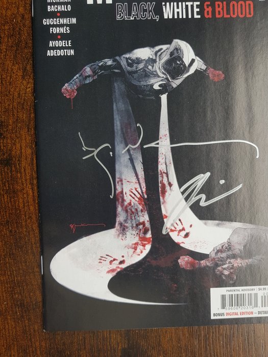 MoonKnight : Black, White and Blood #1 - Signed by Jonathan Hickman and Bill Sienkiewicz + COA - 1 Signed comic - Første udgave - 2022