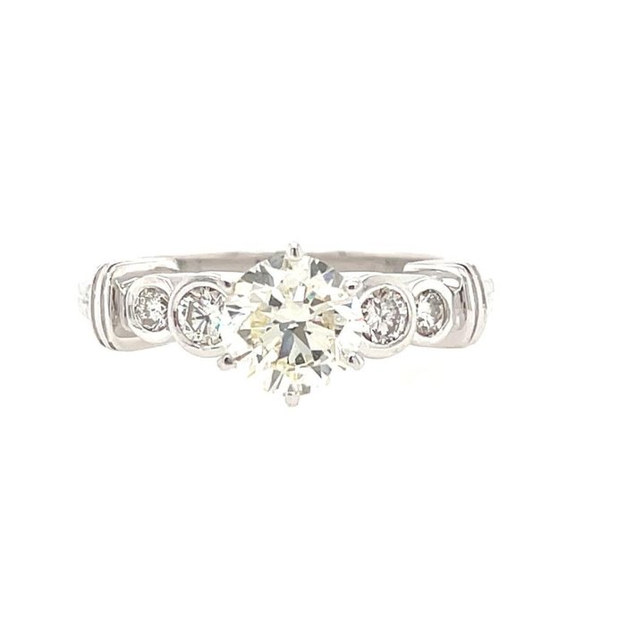 14 karat Hvidguld - Ring - 1.37 ct Diamant - Diamanter