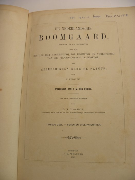 S Berghuis - Nederlandse Boomgaard 2 : Peren en steenvruchten - 1868