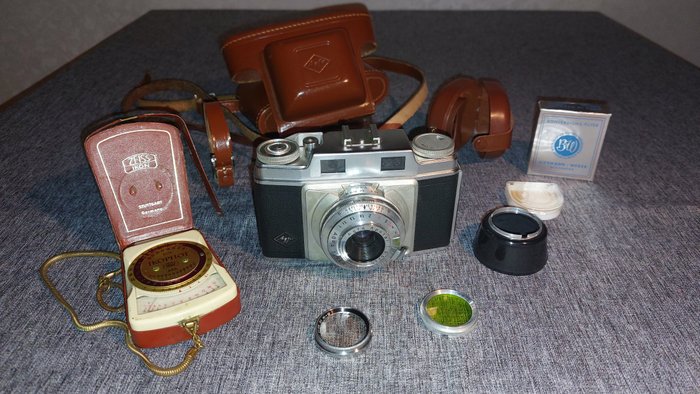 Agfa Super Silette (1955) + Zeiss Ikon Ikophot Belichtungsmesser + Zubehör | Analogt kamera