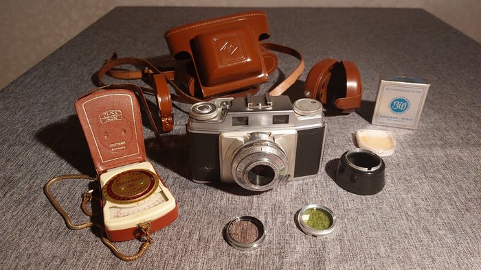 Agfa Super Silette (1955) + Zeiss Ikon Ikophot Belichtungsmesser + Zubehör | Analogt kamera