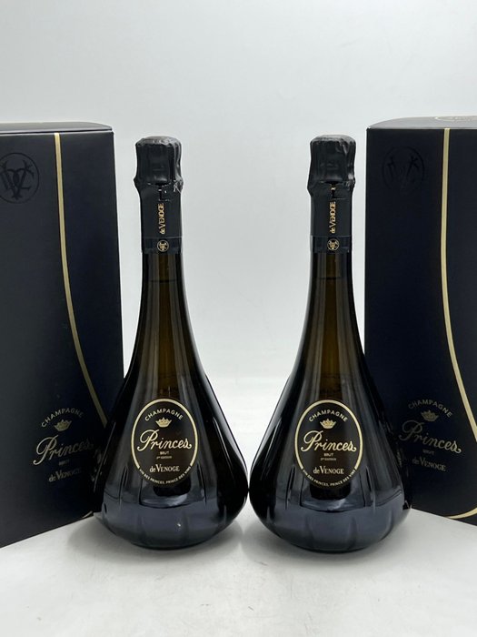 De Venoge, "Princes" limited edition Brut 2nd Edition - Champagne Brut - 2 Flasker (0,75 L)