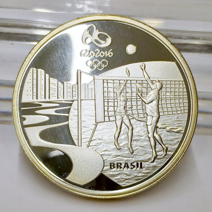 Brasilien 5 Reais Olympiade Volleyball/ Musiker 2015