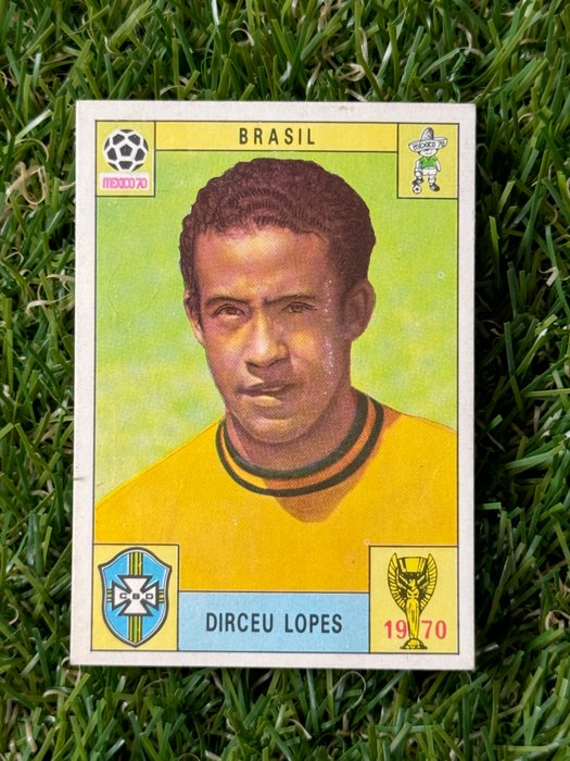 1970 Panini Mexico 70 World Cup Brasil - Dirceu Lopes - 1 Card - Glimrende (EX)