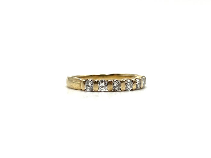 Ring - 18 kraat Gulguld -  0.35ct. tw. Diamant (Natur)