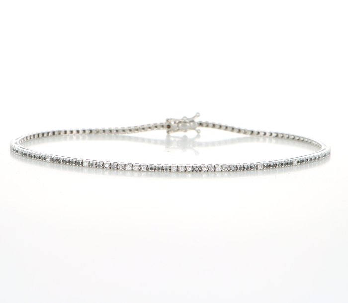 Ingen mindstepris - Armbånd - 18 kraat Hvidguld -  1.41ct. tw. Diamant (Farvebehandlet)  - Diamant