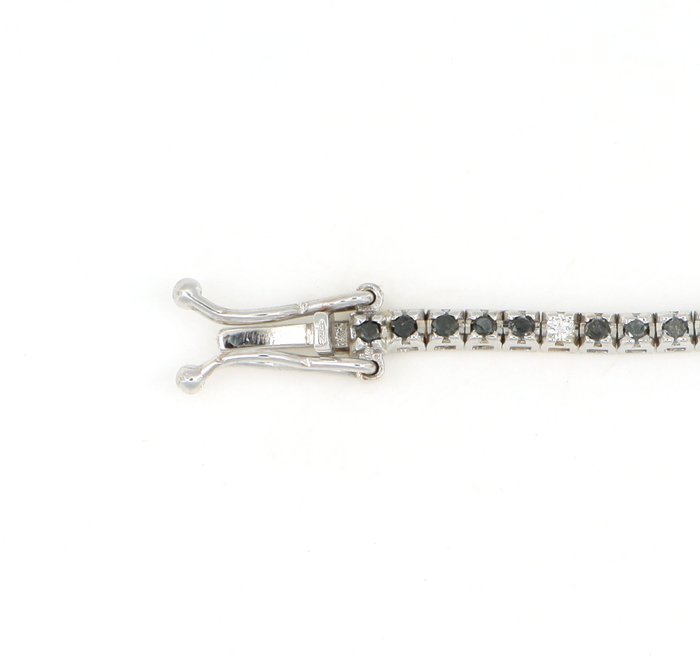 Ingen mindstepris - Armbånd - 18 kraat Hvidguld -  1.41ct. tw. Diamant (Farvebehandlet)  - Diamant