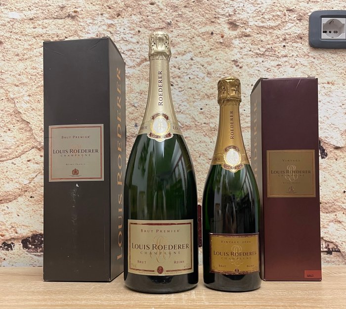 Louis Roederer 2004 Vintage  Premier - Champagne Brut - 2 Bottles (075L + 15L)