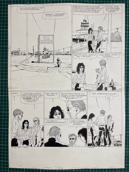 Renaud - 1 Original page - Les Enfants de la Salamandre T2 - Arkadin - 1989