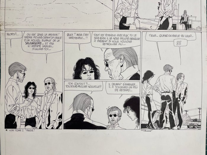 Renaud - 1 Original page - Les Enfants de la Salamandre T2 - Arkadin - 1989