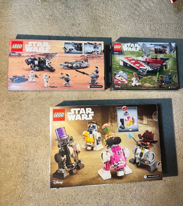 Lego - Star Wars - 75388-40755-75392 - Imperial Dropship vs Rebel Scout Speeder -  Creative Play Droid Builder  - Jedi Bob’s Starfighter