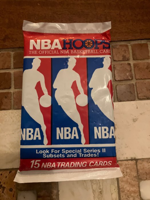 1990/91 NBA Hoops Basketball Cards - 10 Pack - Glimrende (EX)