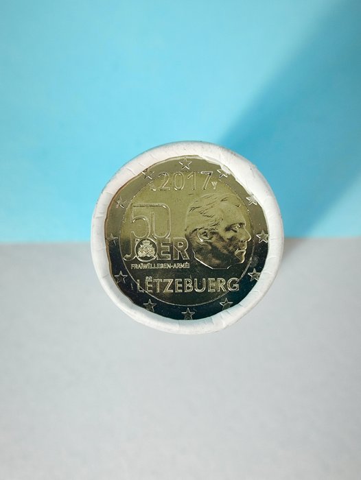 Luxembourg. 2 Euro 2017 "50° Servizio Militare" (25 monete in rotolino)  (Ingen mindstepris)