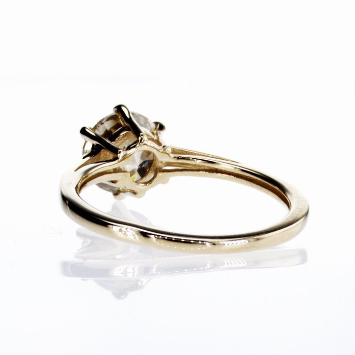 Ingen mindstepris - Forlovelsesring - 14 karat Gulguld -  2.03ct. tw. Diamant (Naturfarvet)