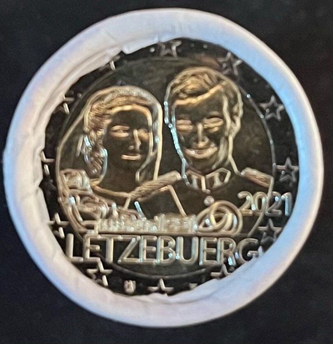 Luxembourg. 2 Euro 2021 HENRI ( uitgave Relief ) muntrol 25 x 2 euro  (Ingen mindstepris)