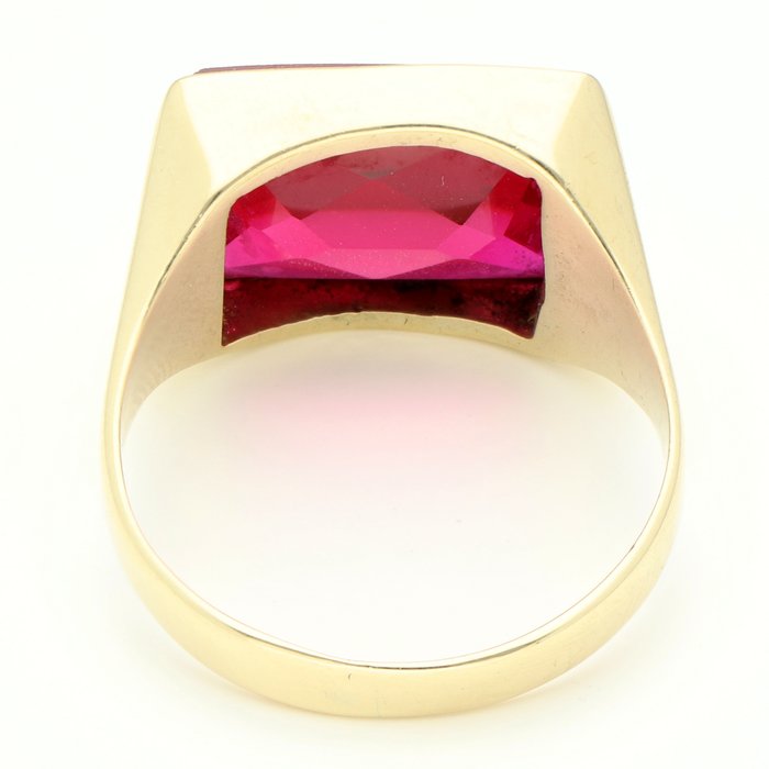 Ring - 14 karat Gulguld -  7.34ct. tw.