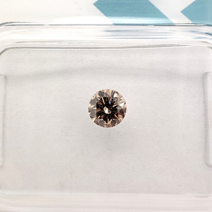 Ingen mindstepris - 1 pcs Diamant  (Naturfarvet)  - 0.30 ct - Rund - Fancy Brun - SI2 - International Gemological Institute (IGI)