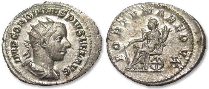 Romarriket. Gordian III (AD 238-244). Antoninianus Rome mint circa 243-244 A.D. - FORTVNA REDVX reverse - nearly as minted