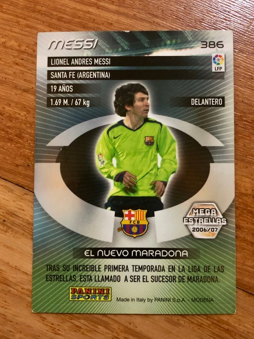 2006/07 Panini Mega Estrellas Lionel Messi #386 - 1 Card - Good (GD)