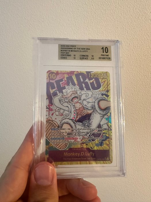 One Piece - 1 Graded card - Monkey D Luffy - BGS 10