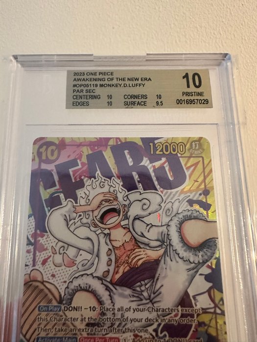 One Piece - 1 Graded card - Monkey D Luffy - BGS 10