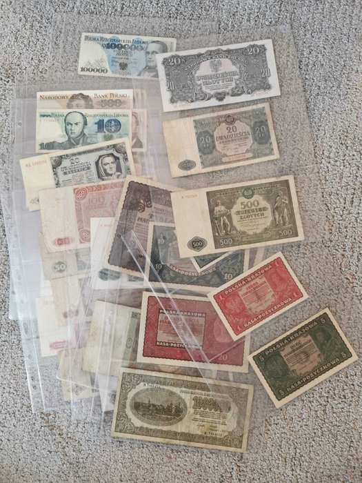 Polen. - 44 banknotes - various dates  (Ingen mindstepris)