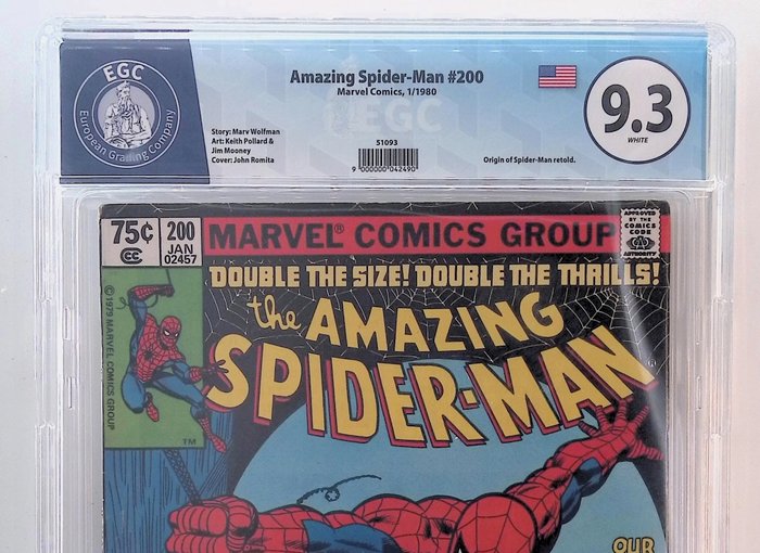 Amazing Spider-Man #200 - EGC graded 9.3 - 1 Graded comic - 1980